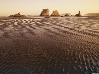     - Rippled Beach at Sunrise Bandon Beach State Park Oregon