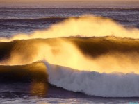     - Rolling Tide at Sunset, Fort Stevens State Park