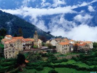     - Village in Alta Roca Region, Corsica, France