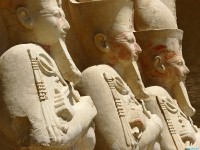     - Statues at the 3rd Terrace, Temple of Hatshepsut, Deir el Bahri, Thebes, Luxor, Egypt