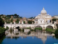     - The Vatican Seen Past the Tiber River, Rome, Italy