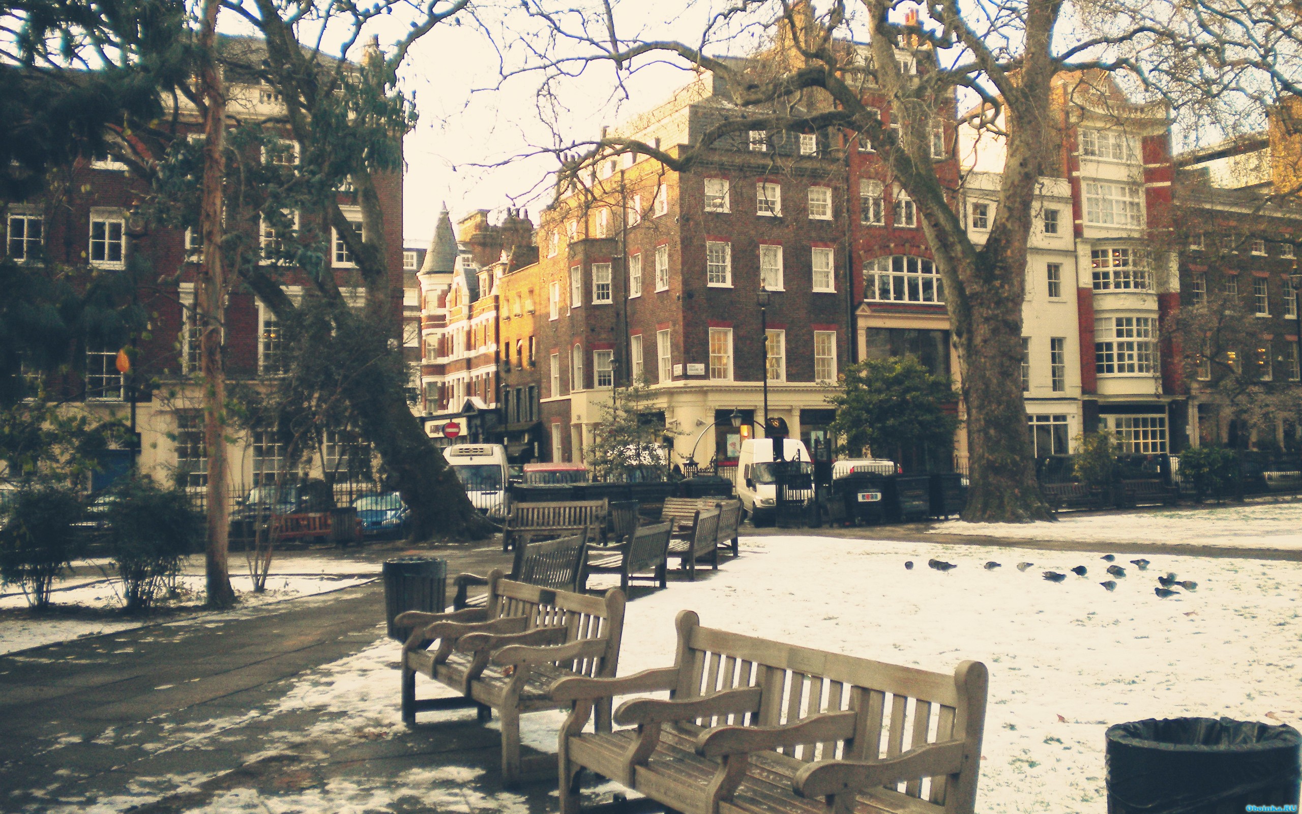 Улицы Лондона зимой